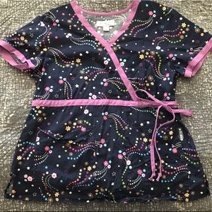 Koi Navy Large scrub top